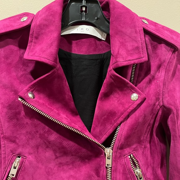 Iro Ashley Jacket in Magenta Purple, Size 2